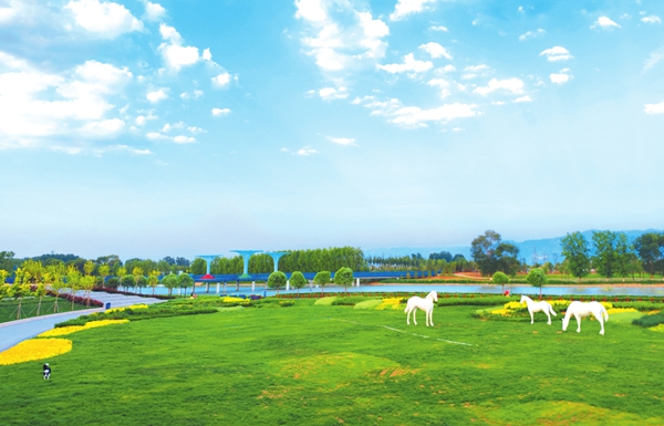 忻州牧马河生态公园竣工